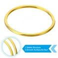 thumbnail image 3 of Unique Bargains 2 Inch Dream Catcher Rings, 10 Pcs Metal Macrame Wreath Floral Round Ring Hoop, Gold, 3 of 6