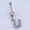U, variant on Letters A-Z Charming Body Piercing Crystal Rhinestone Navel Belly Button Ring-C