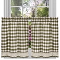 thumbnail image 1 of Panel de cortina Sweet Home Collection Buffalo Check 36 cm Sage, 1 of 1