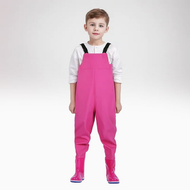 Pantalons de Pluie Imperméables pour Filles avec Bottes, Tenue Extérieure pour Garçons