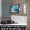 thumbnail image 6 of Desktop and Wall Holder Mount with 360 Degree Rotation for Apple iPad Pro 10.5, Pro 9.7, IPad Mini 4, Samsung Galaxy Tab S3 and More - White - by Cellet, 6 of 8