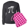 thumbnail image 5 of CafePress - Math Pi Graduate - Women's Long Sleeve Charcoal Gray Pajamas, 5 of 7