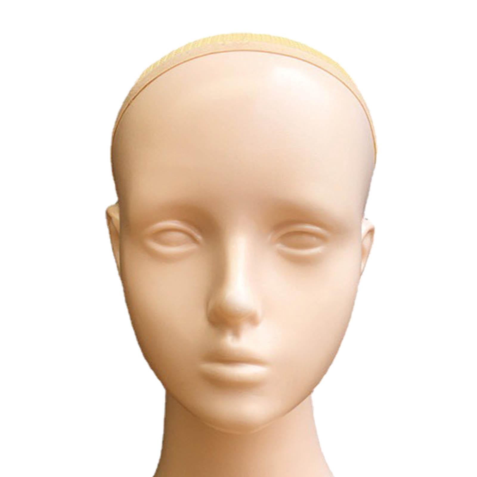 Bald Head Making Hat Display Cosmetology Manikin Head Bust Long Neck Necklace Earrings Head Model Female Dolls Head Stand