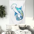 thumbnail image 4 of Abstract Home Decor Wall Hanging Tapestry, Hammer Head Shark Ornate Underwater Sea Ocean Life Animals Marine Theme Image, Bedroom Living Room Dorm Accessories, 40 X 60 Inches, by Ambesonne, 4 of 5