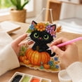 thumbnail image 5 of Lazduis Diamond Art Halloween Diamond Black Cat Painting Kit DIY Bead Art Holiday Wall Home Decor 7.87 x 7.87IN, 5 of 7