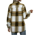 thumbnail image 4 of PATLOLLAV Womens Plaid Print Cardigan Button Autumn Coat Blouse Outwear Shirts Outwear, 4 of 6