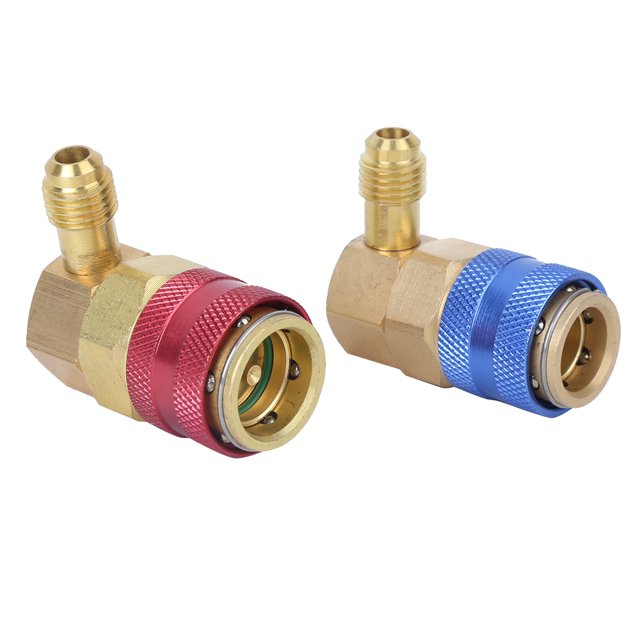 Kitchen Accessory, Air Coupler, No Leakage 1.5 X 1.7 X 0.9 In Low Side Quick Connector For 1/4 Inch Male Flare 6-ball Style Coupler