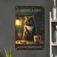 thumbnail image 2 of Placa Metal Vintage Pintura Hierro Rectangular Gato Arte Pared Bar para El 20x30cm, 2 of 9