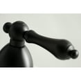 thumbnail image 3 of Kingston Brass KS1970AL 8 in. Heritage Widespread Standard Mount Lavatory Faucet, Matte Black, 3 of 5