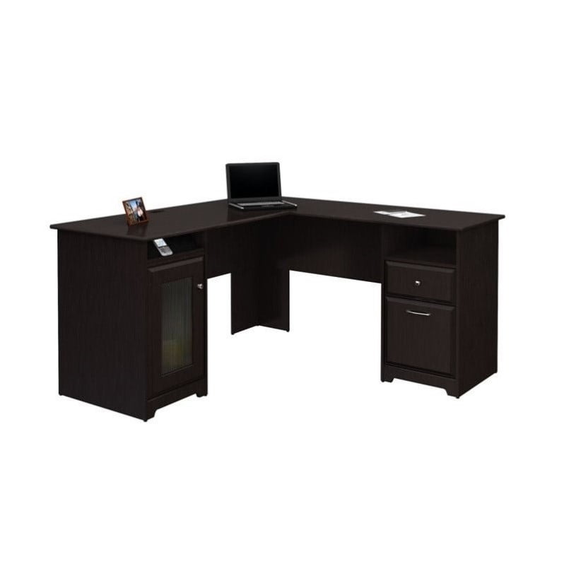 Bush Cabot 60 L Shaped Computer Desk In Espresso Oak