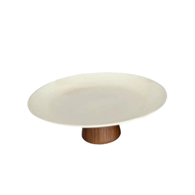 simhoa Footed Fruit Bowl Stable Wooden Base for Kitchen Countertop Home Living Room L