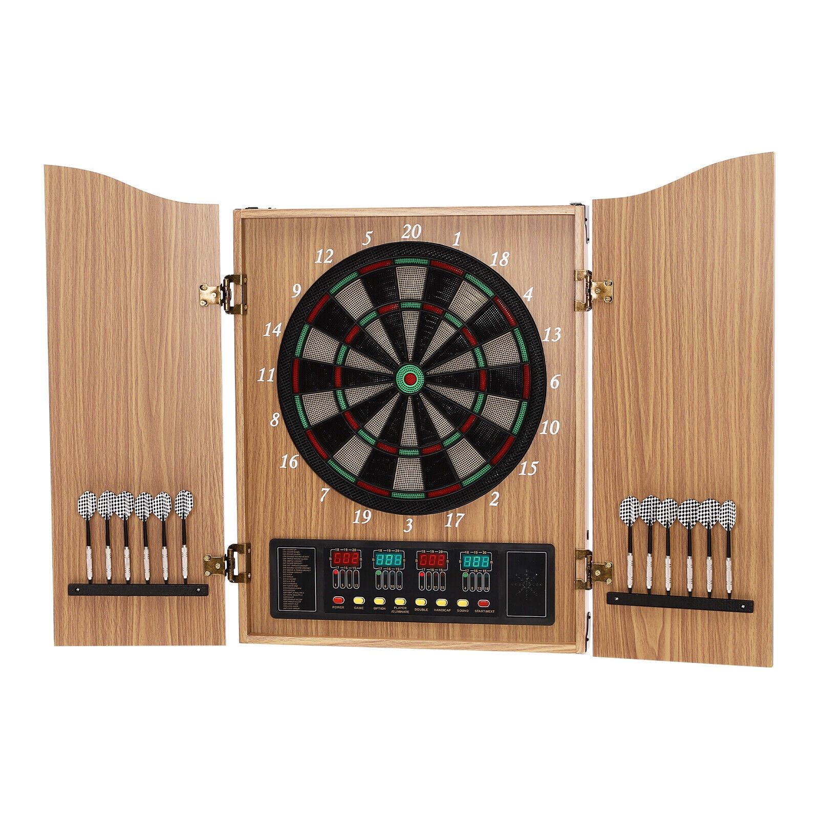 Take Aim Electronic Dart Machine Dart Board Cabinet Set for Commercial & Home