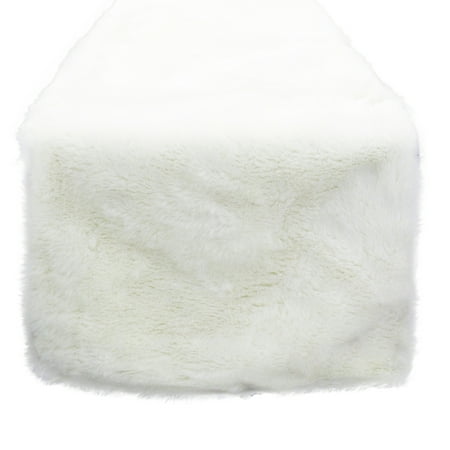 Designer Table Runner Noël Blanc Faux Fur Design White Holiday Christmas Decorative Table Runner (16