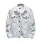 thumbnail image 1 of Sonducket Chaqueta elegante y cálida, adecuada para el clima otoñal, chaqueta vaquera para hombres, chaquetas para hombres, abrigos Abrigos y chamarras blanco 4XL, 1 of 6