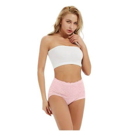 Pink Large Women High Waist Tummy Stockings Women Lingerie Waist Control Panties Underwear Shapewear Lingerie Chemise for Women Brief Panties