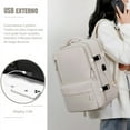 thumbnail image 2 of Large Waterproof Travel Hiking Backpack with Interf Beige Lisa, 2 of 5
