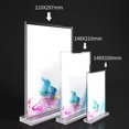 thumbnail image 3 of YAOMOBB Double-sided Sign Holder 3Pcs Sturdy Acrylic Sign Holder Double Sided T Shape Display Stand for Home Office and Retail, 3 of 5