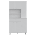 thumbnail image 6 of FM FURNITURE Venice 90 Pantry Cabinet with Six Doors Engineered Wood White, 6 of 6