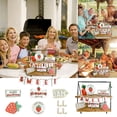 thumbnail image 3 of Strawberry Tiered Tray Decor - 6-Piece Rustic Wood Set, Farmhouse Kitchen Dining Table Shelf Ornaments, Ideal Housewarming Gifts, 3 of 8