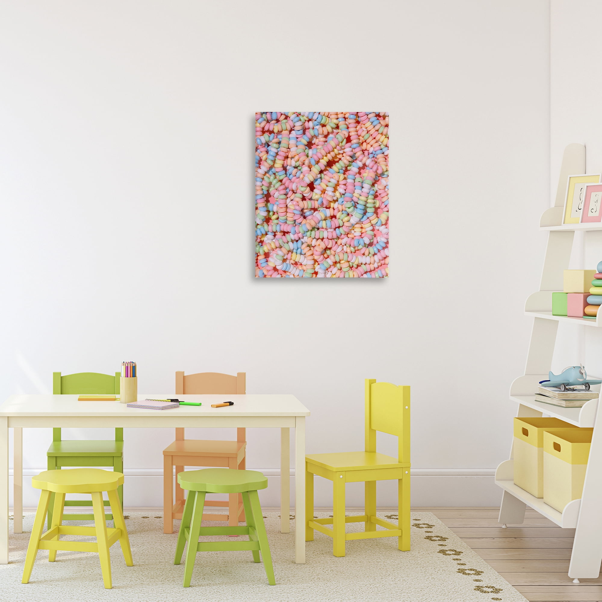 Stupell Industries Pastel Candy Necklace Canvas Wall Art, design by LISH Creative