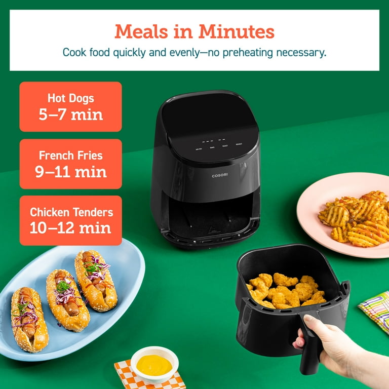 COSORI Small Air Fryer Oven 2.1 Qt, 4-in-1 Mini Airfryer, Bake, Roast,  Reheat, Space-saving & Low-noise, Nonstick and Dishwasher Safe Basket, 30