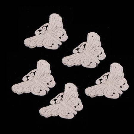 5Pcs Embroidered Appliques for Clothing Cotton Fabric Sewing Sticker for Coat Dress Jacket Jeans Decoration Butterfly