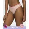 thumbnail image 3 of Fruit of the Loom A Fresh Collection Sneak Chic 3-Pack Women's Seamless Thong - For Ultimate Comfort & Invisible Style, 3 of 4