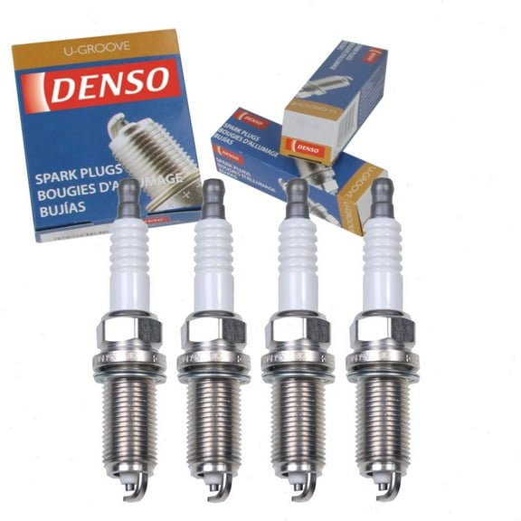 4 pc DENSO Standard U-Groove Spark Plugs compatible with Mitsubishi Galant 2.4L L4 2004-2011