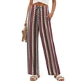 thumbnail image 5 of Fantaslook Womens Pants Casual Boho Palazzo Pants Wide Leg Lounge Pants Trousers with Pocket, 5 of 10