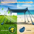 thumbnail image 5 of Moclever 10x10x6.5ft Sun Shelter for Beach, Portable Family Beach Tent UPF 50+ UV Protection, Blue, 5 of 14