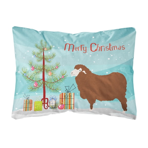 Carolines Treasures BB9348PW1216 Merino Sheep Christmas Canvas Fabric Decorative Pillow, Teal, 12H x16W, multicolor