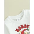 thumbnail image 6 of FEORJGP Toddler Infant Baby Girls Christmas Outfits Santa Claus Print Pullover Long Sleeve Sweatshirt Round Neck Tops and Solid Color Flared Pants Sets for Kids Loose Casual Clothes Set, 6 of 9