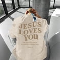 thumbnail image 5 of chencehns Christian Jesus Loves You Shirts for Men Religious Oversized Graphic Tees Jesus Faith Acid Wash T Shirt God Top, 5 of 6