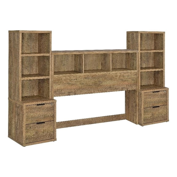 Coaster Westpark 3-Piece Wood Queen Bedroom Set Bookcase Headboard in Brown