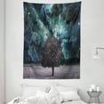 thumbnail image 1 of Apartment Decor Tapestry, Outer Space Nebula Galaxy Stars Mars Jupiter with a Tree on a Planet Print, Wall Hanging for Bedroom Living Room Dorm Decor, 60W X 80L Inches, Multicolor, by Ambesonne, 1 of 2
