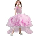 thumbnail image 2 of Girls Dresses Princess Dresses Dress For Girls High End Removable Train Puff Skirt Formal Performance Gown Elegant Dress For Party Dress For Kids, 2 of 10