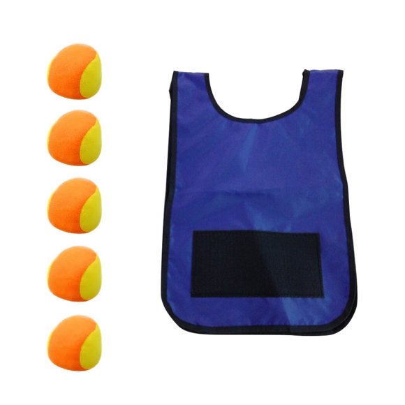 fashionhome Dodgeball Sticky Vest Outdoor Throwing Ball and Playing Vest Kit Children Ball Game Accessory, Blue