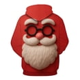 thumbnail image 3 of Rebaike Santa Face Christmas Hoodie for Men Women, Funny Holiday Pullover Sweatshirt with Beard Glasses Graphic, Ugly Xmas Party Unisex Winter Casual Hoodie Gift, 3 of 8