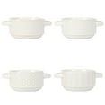 thumbnail image 2 of Gibson Elite Reactive Stoneware Soup Bowls with Handles, 6 Inch, Set of 4, White, 2 of 14