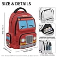 thumbnail image 7 of Pzuqiu Red Fire Truck Backpack for Boys 17 Inch Portable School Bookbags with Adjustable Shoulder Strap School Supplies Comfortable Travel Ruckpack Lightweight Laptop Daypack, 7 of 7