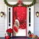 thumbnail image 3 of Cortina de puerta navideña 2024, adorno para árbol de Navidad de Papá Noel, muñeco de nieve, pancarta de fondo de Feliz Navidad, decoración para fiesta en casa, 3 of 5