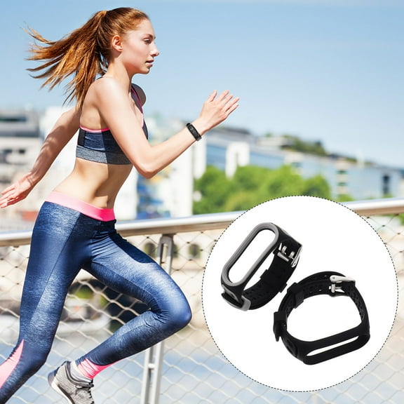 WORGEOUS 2Pcs Silicone Watch Band Replacement Compatible with Band 5 for Active Lifestyle Men