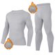 thumbnail image 2 of Ceisia Gift Men's Warm Soft Casual Long Sleeve Round Neck Lounge Homewear Two Piece Outfit Set, 2 of 8