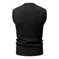thumbnail image 3 of FINALGANG Mens Sweater Vest Solid Color Slim Fit V Neck Knit Vest Vertical Texture Sleeveless Casual Basic Jumper Vest For Daily Office Wear Stylish Knitwear, 3 of 3
