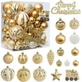 thumbnail image 7 of 65 pcs Christmas Balls Ornaments Set, Shatterproof Christmas Decorations with Hand-held Gift Package for Xmas Tree/Holiday/Wedding/Holiday/Party Decor (Gold), 7 of 7