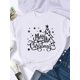 thumbnail image 1 of Camiseta con estampado de feliz navidad para mujer, ropa de vacaciones de los años 90, camisetas de año nuevo, camiseta gráfica, regalo de tendencia, 2025, 1 of 5