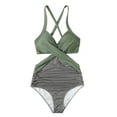 thumbnail image 4 of Moda mujer cómodo traje de baño sólido e impreso sin espalda siamés traje de baño OAVQHLG3B Store lin121212, 4 of 4