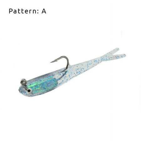 3 Rigged Minnow Soft Jerk Bait (5 Pack) - Pattern A