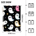 thumbnail image 2 of FORMRS 1-Subject Spiral Notebook 8" x 5" College Ruled 60 Refillable Sheet A5 Hard Cover, 2 Pack, White Halloween Ghost, 2 of 7