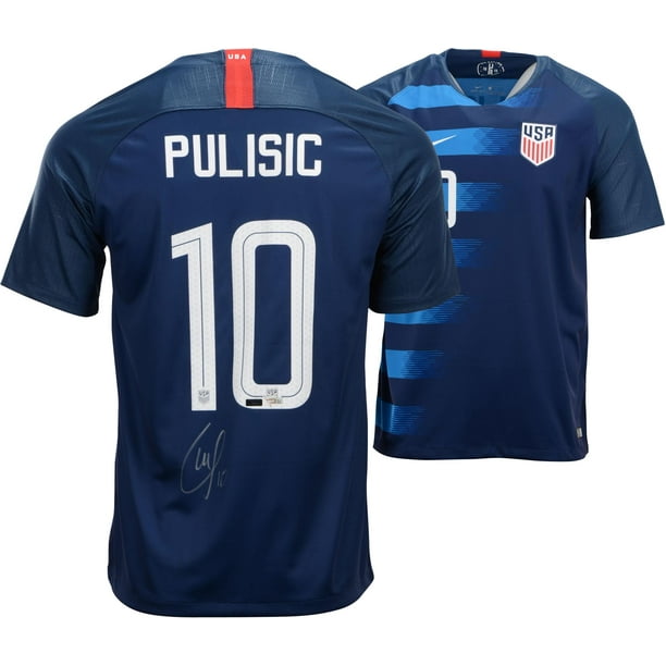Fanatics Authentic Christian Pulisic Team Usa Autographed Blue Usa Jersey Panini Fanatics Authentic Certified Walmart Com Walmart Com